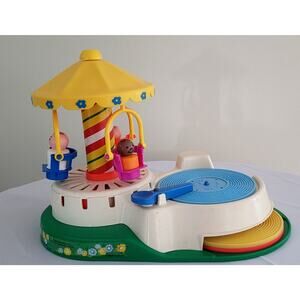 FISCHER-PRICE Change-A-Tune Carousel w/Little People #170 -- Vintage 1980s